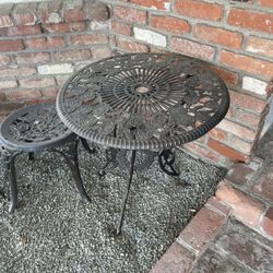Metal Table And Stools