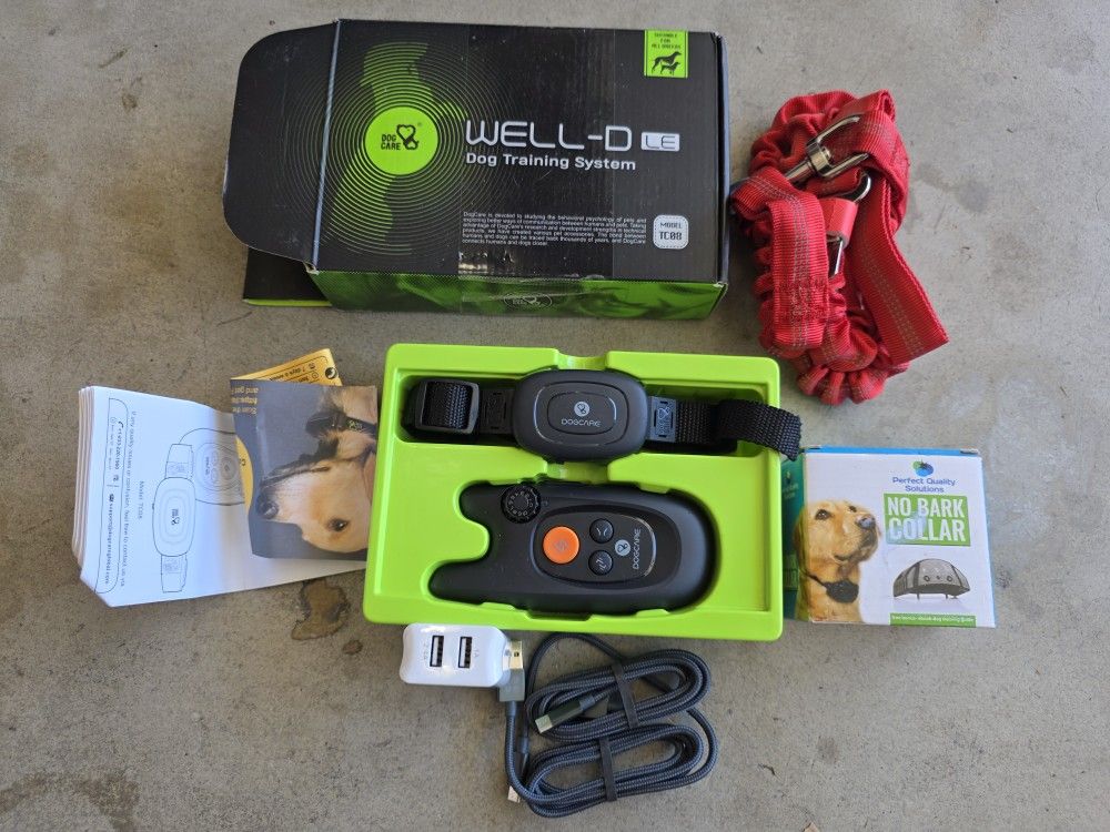 Lot: Dog Trianing Collar Stop Barking Rechargeable Leash