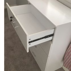 Dresser, Chest, Organizer , White W Lock