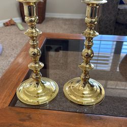 9” Weighted Baldwin Brass Candlestick