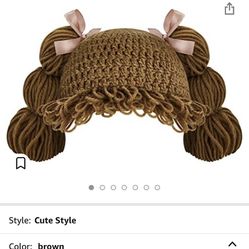 Cabbage Patch Costume Baby Yarn Wig Hair Hat for Infant for Baby Yumbaby Cabbage Patch Wig Baby Wigs for Boys Girls Infant Costume (Brown,Cute Style) Thumbnail