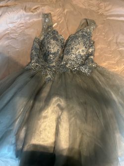 Silver party dress