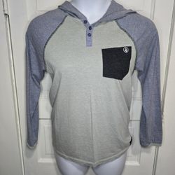 Volcom Lightweight Long Sleeve Shirt with Hood - Size Small