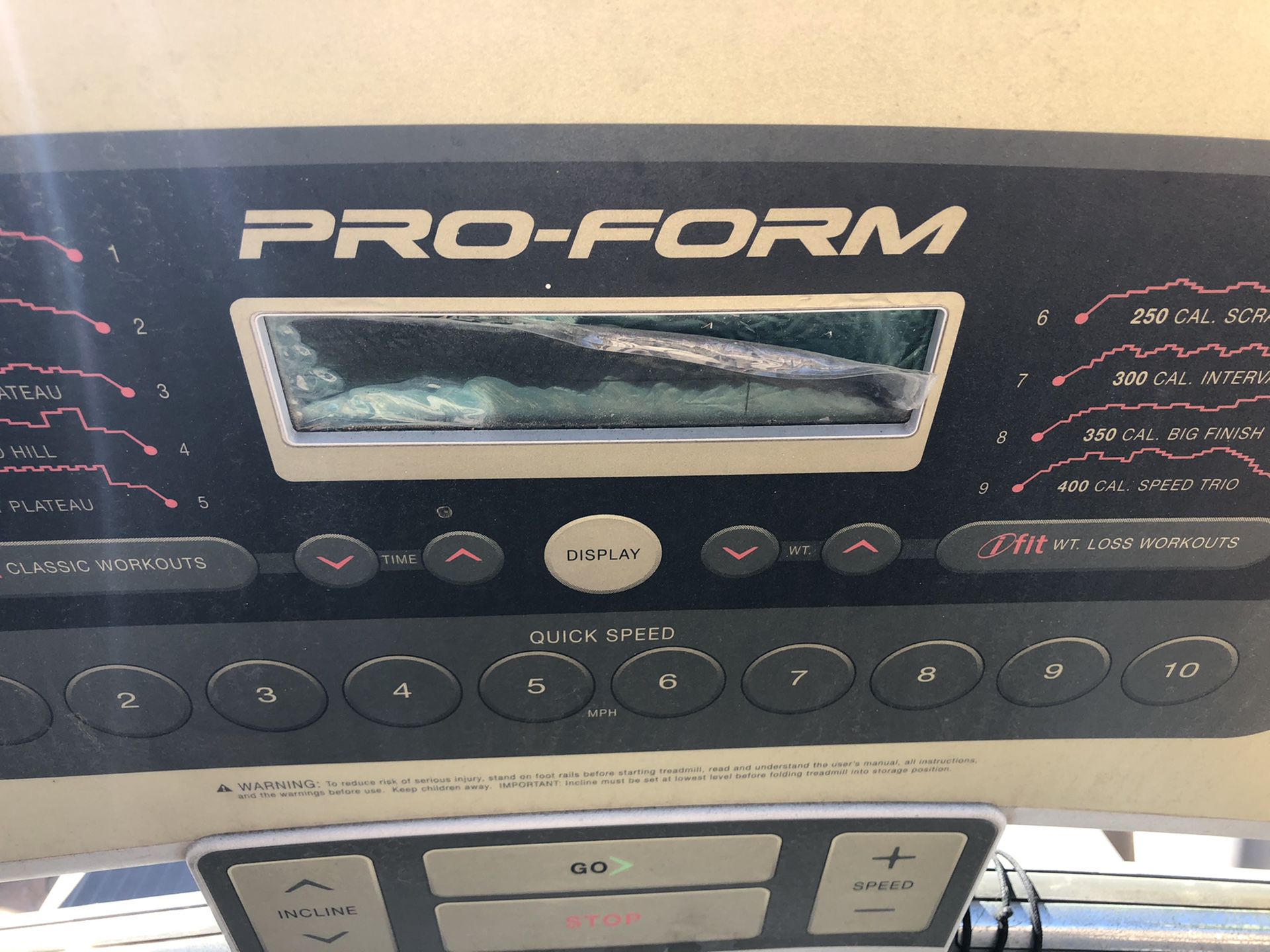 Cybez recumbent bike and Proform treadmill