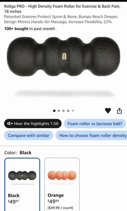 Rollga PRO High Density Foam Roller 18 Inch