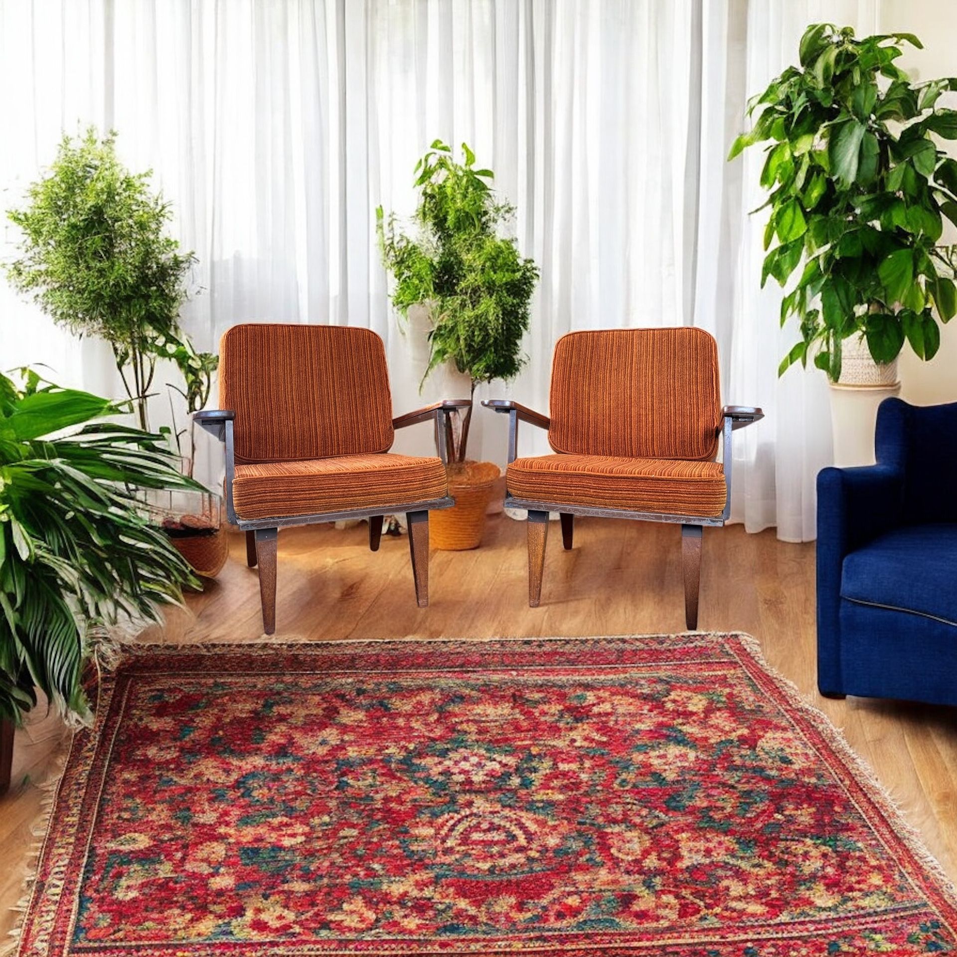 Pair of vintage Mcm armchairs