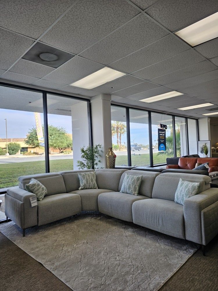 4-pc Fabric sectional w/ 2 power recliners - Adney 