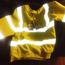 Brand New Port West Yellow Safety Shirt Long Sleeves High Visibility Sweatshirt 3XXX Large and Other Sizes With Tags 