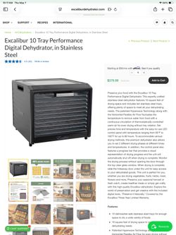 Excalibur dehydrator