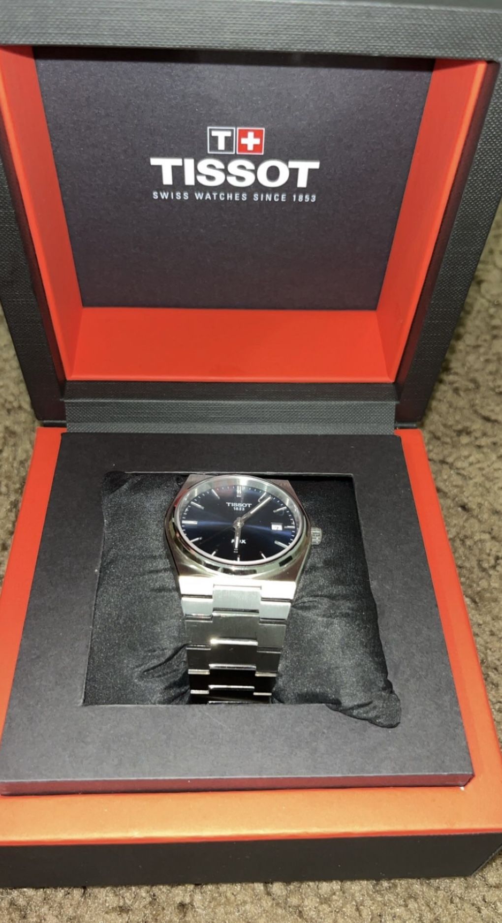 BLUE TISSOT PRX WATCH