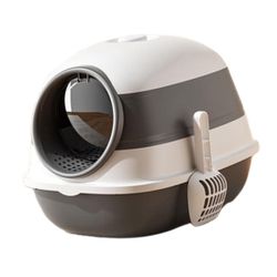Fully Enclosed Cat Litter Box Indoor Cats Kitty Litter Tray Splashproof Cat Toilet Kitten Litter Pan for Kitty (TO2)
