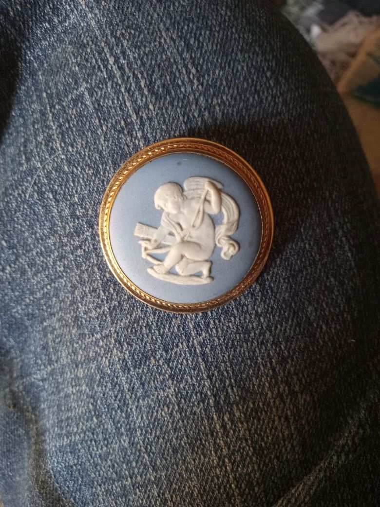 Blue Wedgewood Pendant/Brooch