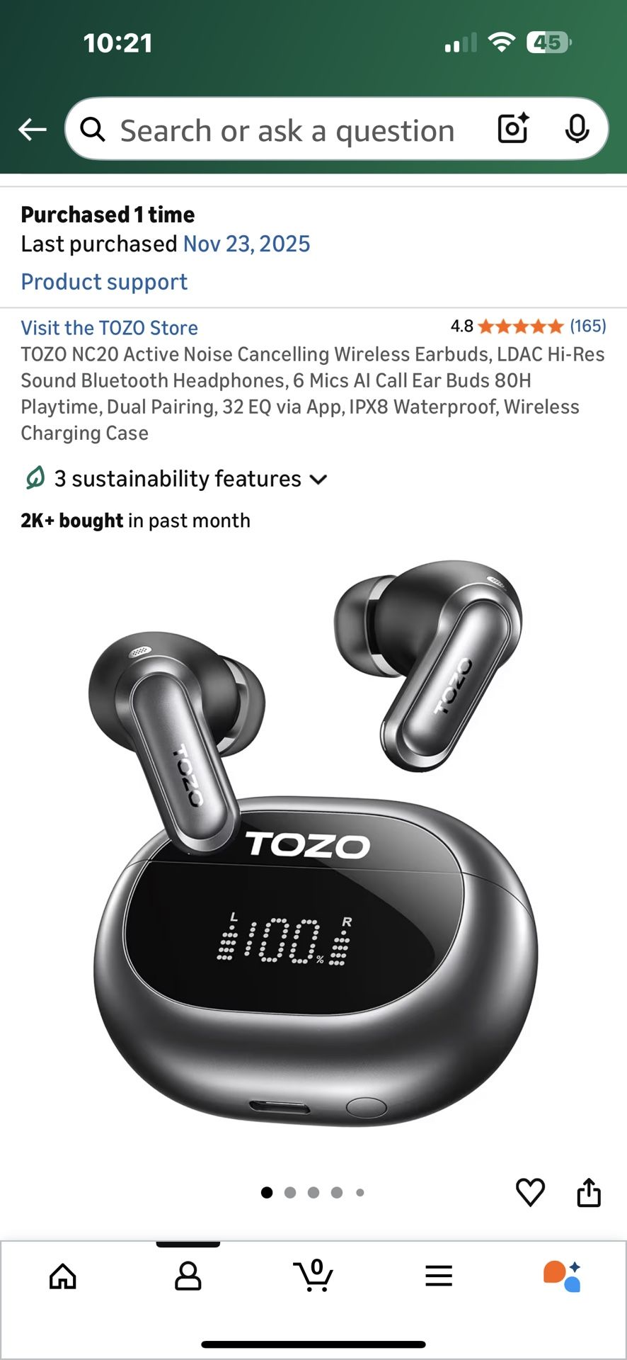 Active Noise Cancelling Wireless Earbuds