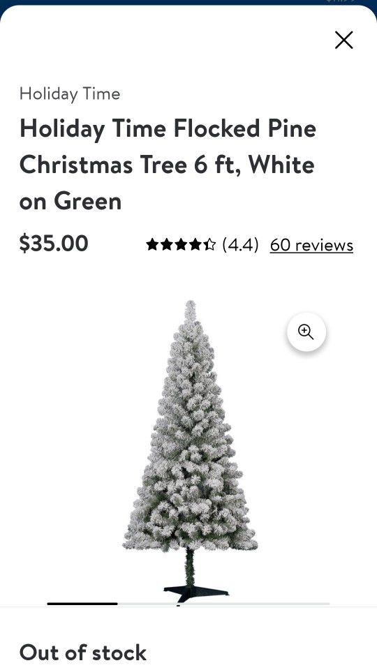 6ft Flocked pine Christmas Tree 🎄 