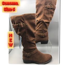 Sonoma Brown Women’s New Knee Hi Winter Boots Sz. 6