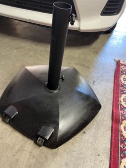 Super heavy, rolling umbrella stand