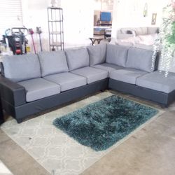 Gray And Black Sectional 