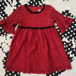 Girl's Dress Size 4T Kids Kate Spade Clothes Red Lace Flowers Christmas 