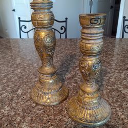 2 Decorative Candle Holders 