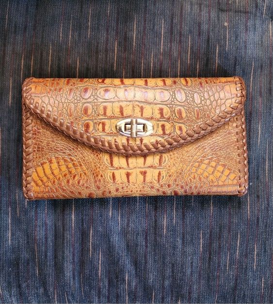 Crocodile Skin Leather Wallet