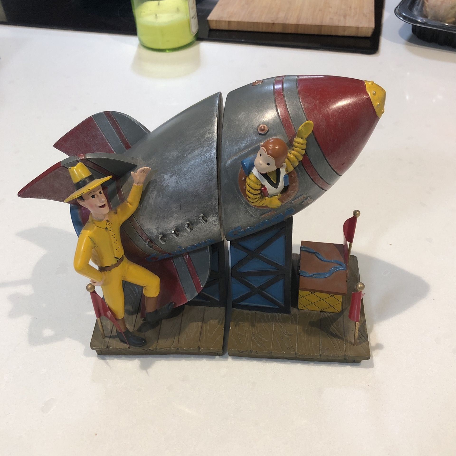Limited Edition Curious George Rocket Bookends