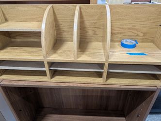 Tiered Wood Desktop Mail Sorter Office Organizer