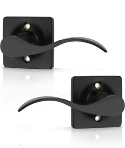 Matte Black Dummy Door Levers 6 Pack
