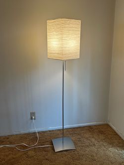 Floor lamp with paper shade