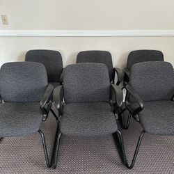 Set Of 6 HON Brand Reception Chairs
