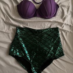 Adult Mermaid Swimsuit Bikini Size Small 