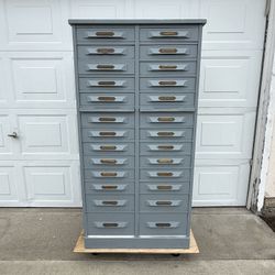 Antique Oak 26 Drawer Apothecary File Cabinet – Dovetail Drawers