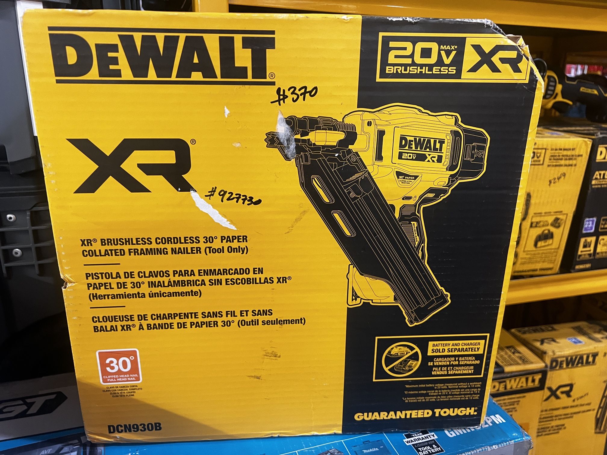 DEWALT 20-Volt 30° Cordless Framing Nailer (Tool-Only)