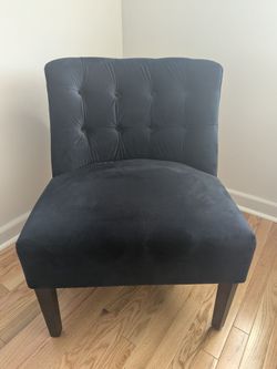 Velvet Navy Blue Accent Chair