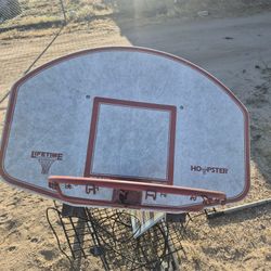 vintage Lifetime Hoopster portable basketball hoop system.