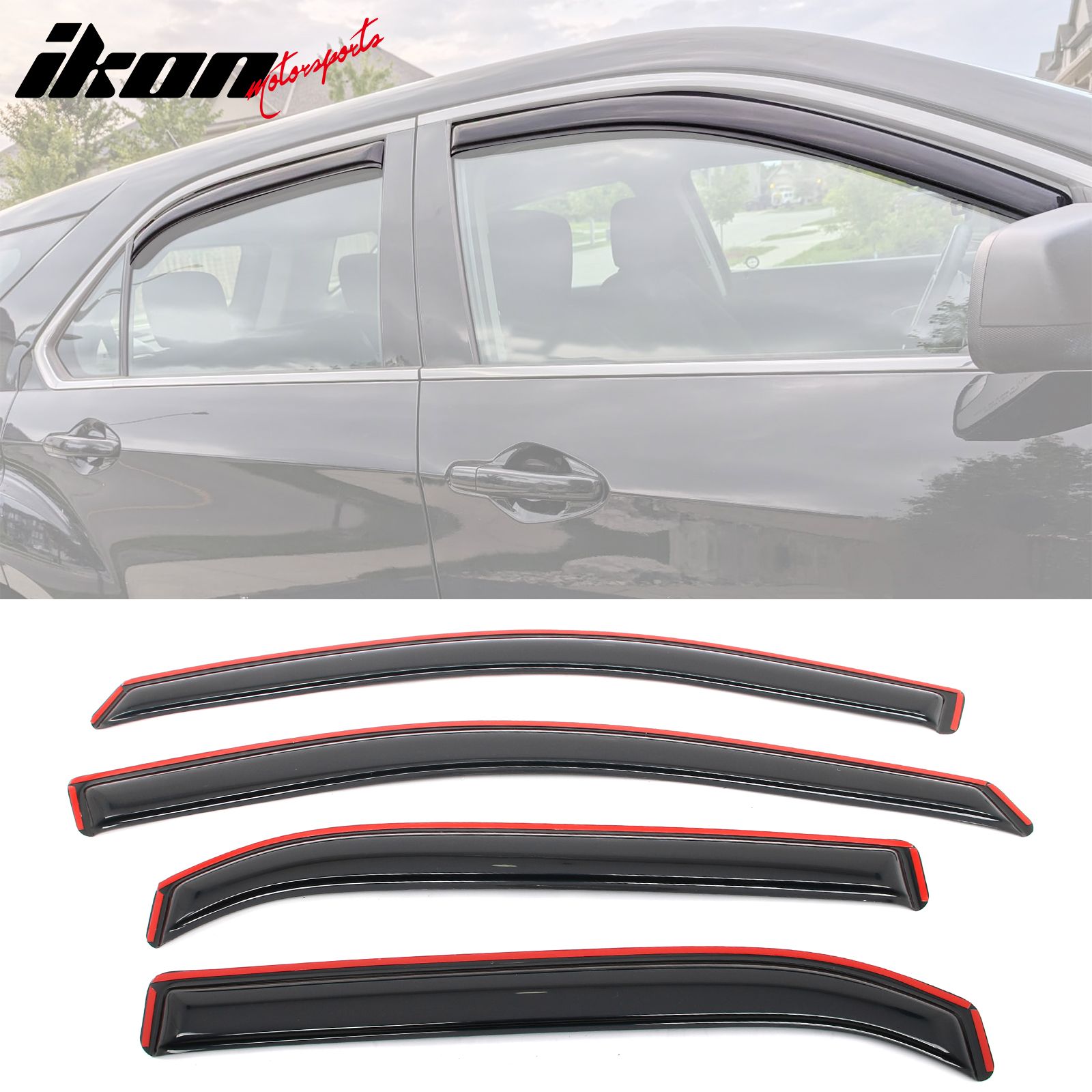 Fits 2010-2017 Chevrolet Equinox Window Visors Vent Rain Guards Deflector In-Channel