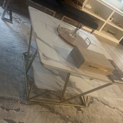 Faux Marble Coffee Table 