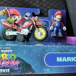 The Super Mario Galaxy Movie Mario 2.5" Action Figure with Pull Back Motorcycle