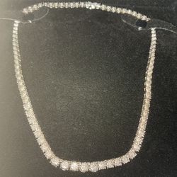 Men's Diamond Tennis Necklace 2-5/8 ct tw 10K White Gold 18" 