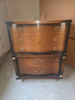 Vintage wood bedroom set
