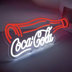 Cola Neon Sign for Wall Decor Dimmable Neon lights for Bedroom Led Business Signs Suitable for Man Cave Bar Pub Store Bistro Restaurant Party Club Bir