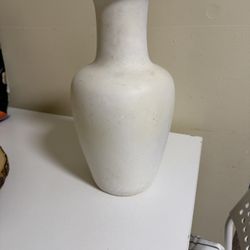 Large White Ceramic Vase