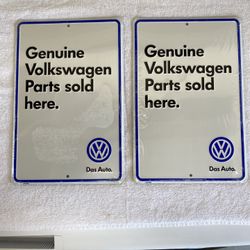 Genuine VW Metal Signs 12”x 8 “