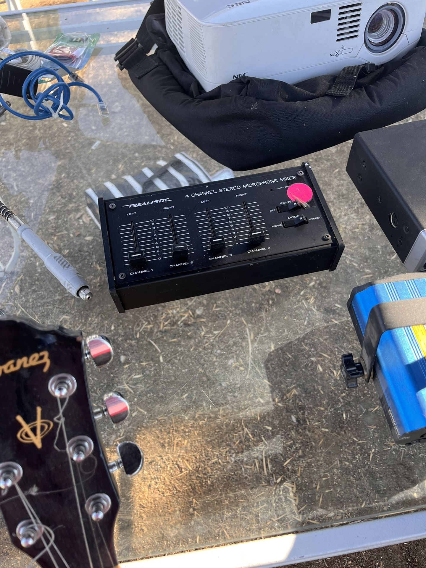 Projector Sound Mixer And Lazer Light 