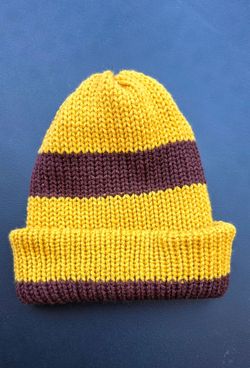 Double layer knitted beanie