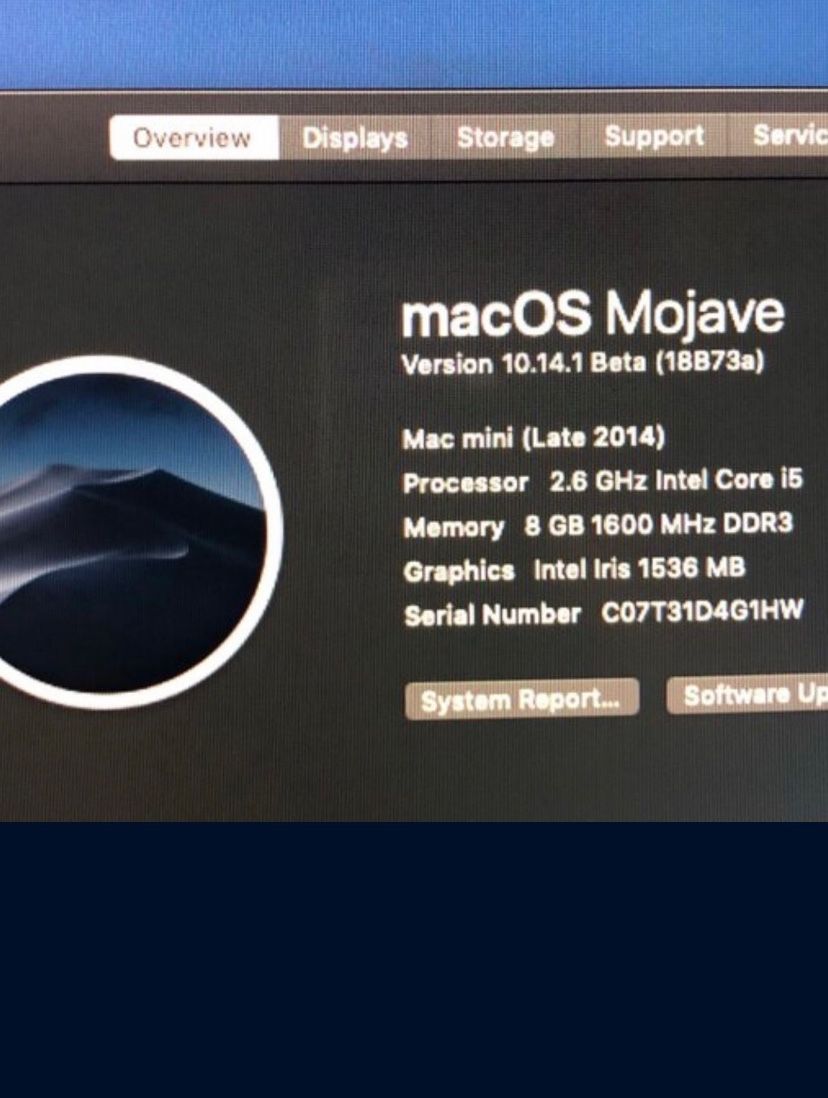 Mac Mini Late 2014 I5 8 GB Ram 1 TB HD