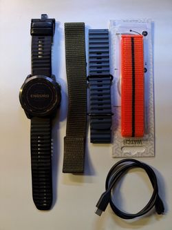 Garmin Enduro 2 Sapphire Solar GPS smartwatch.