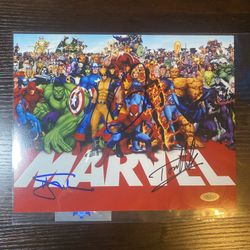 Marvel Autographed 8 X 10 With Coa