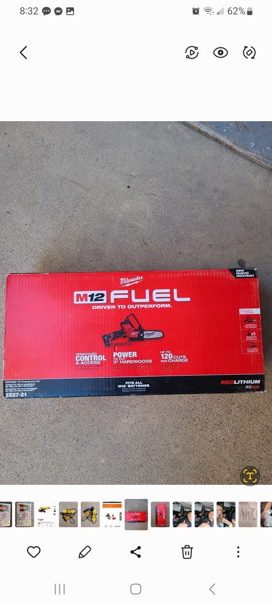 Milwaukee M12 Fuel 12v Lithium-ion Brushless Cordless 6" Hatchet Pruning Saw Kit