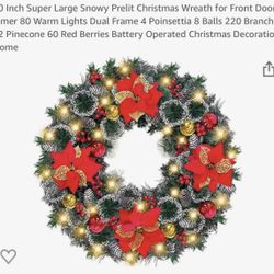 Christmas Wreath Prelit