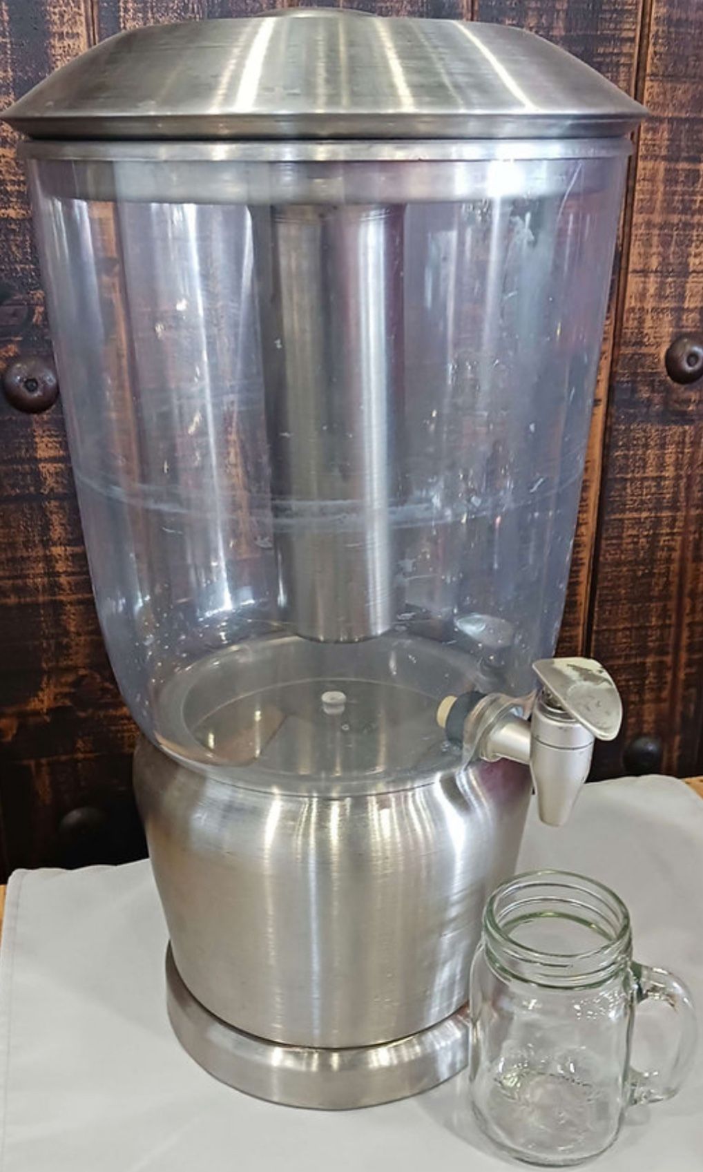 BIRDROCK HOME 3 Gallon Stainless Steel Beverage Dispenser with Ice Container. Used,in good condition